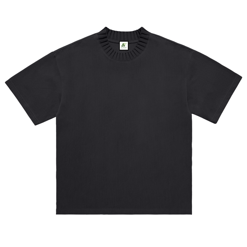 ALFAXI Heavyweight Knitted Round Neck T-Shirt