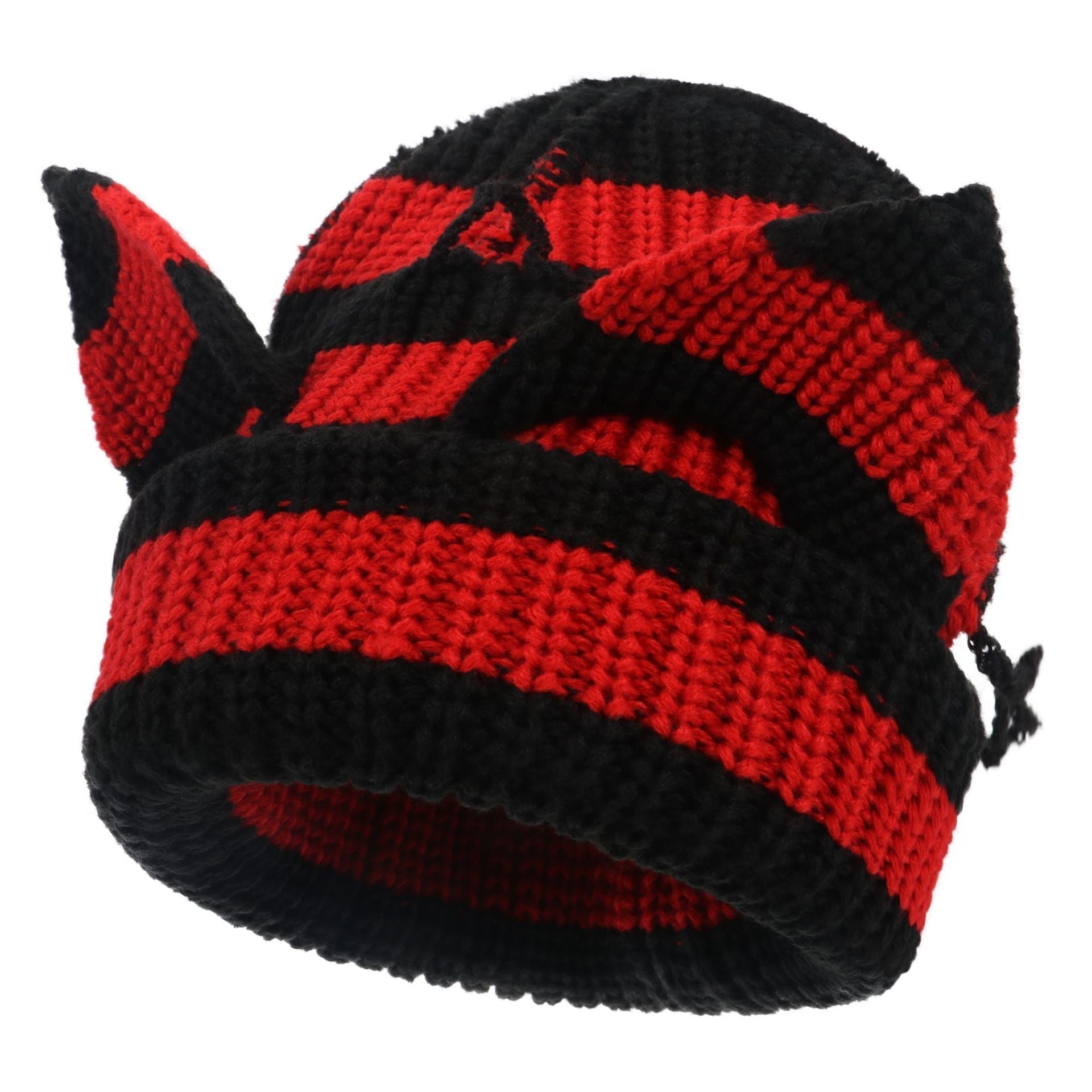 Women’s Thickened Acrylic Knitted Hat with Devil Ears | Cozy Beanie