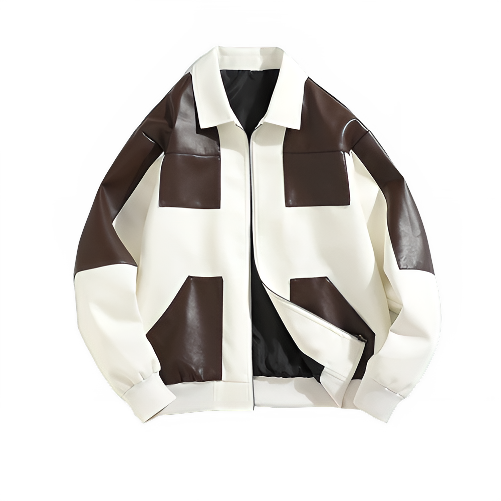 Motorcycle Biker Bomber Coat Autumn And Winter Men's Leather Jacket For Men