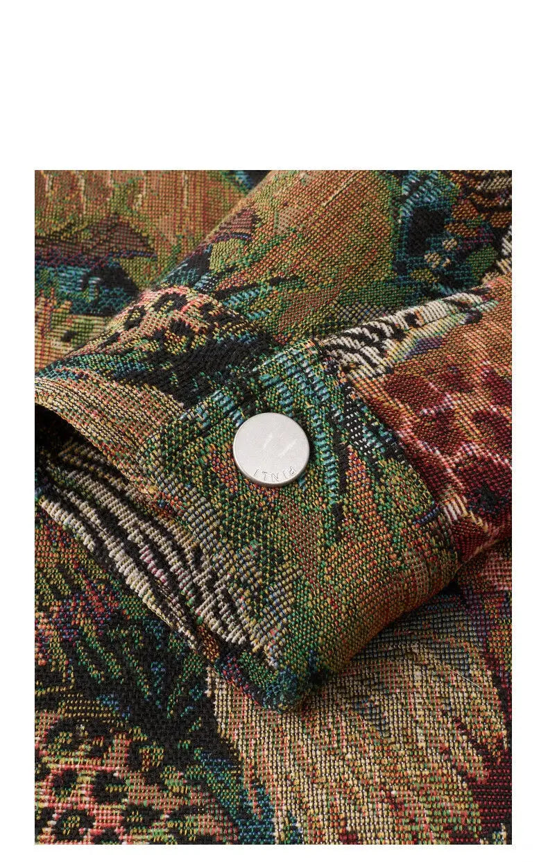 New Chinese Style Men's Clothing Trendy Casual Printed Jacket Men's Styles Domineering and Trendy Styles