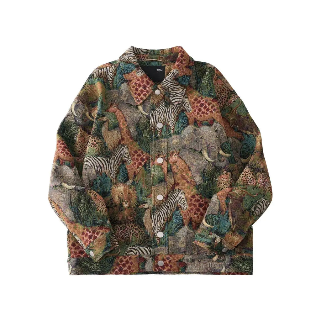 New Chinese Style Men's Clothing Trendy Casual Printed Jacket Men's Styles Domineering and Trendy Styles