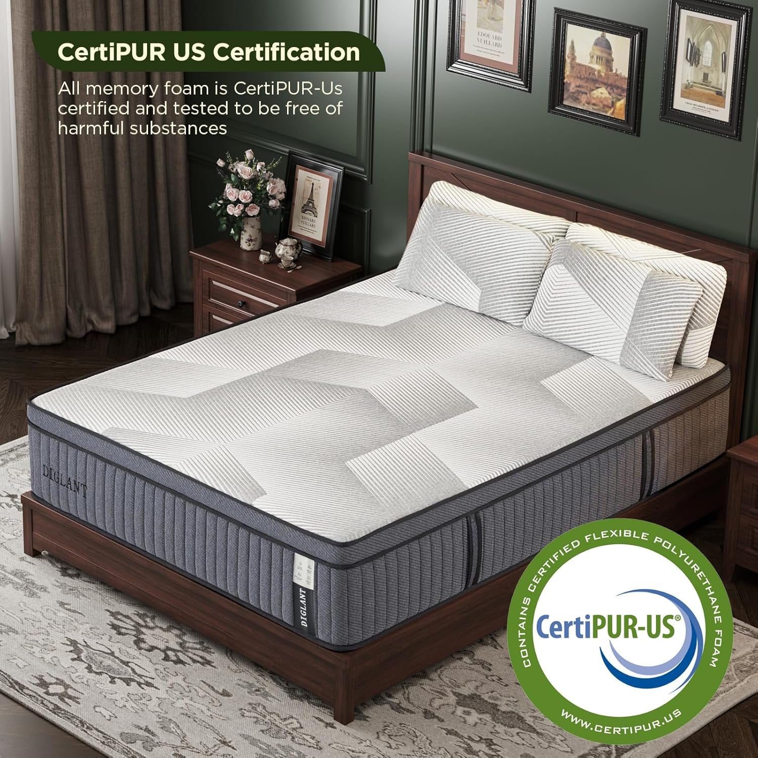 Queen Hybrid Memory Foam Mattress 14 Inch