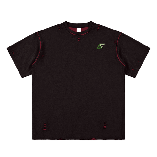 Alfaxi Hand-frayed Reversible T-shirt