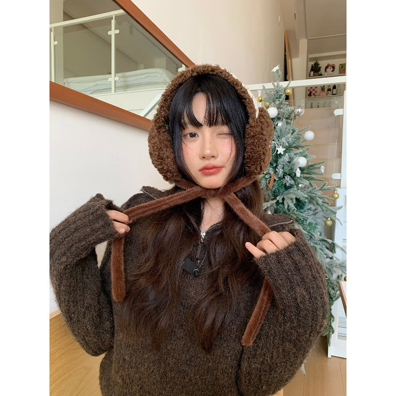 Women’s Fleece Ear Warmers – Warm Outdoor Cycling Ear Covers for Winter