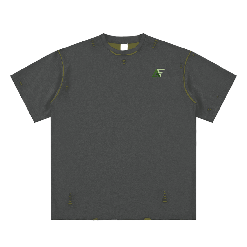 Alfaxi Hand-frayed Reversible T-shirt