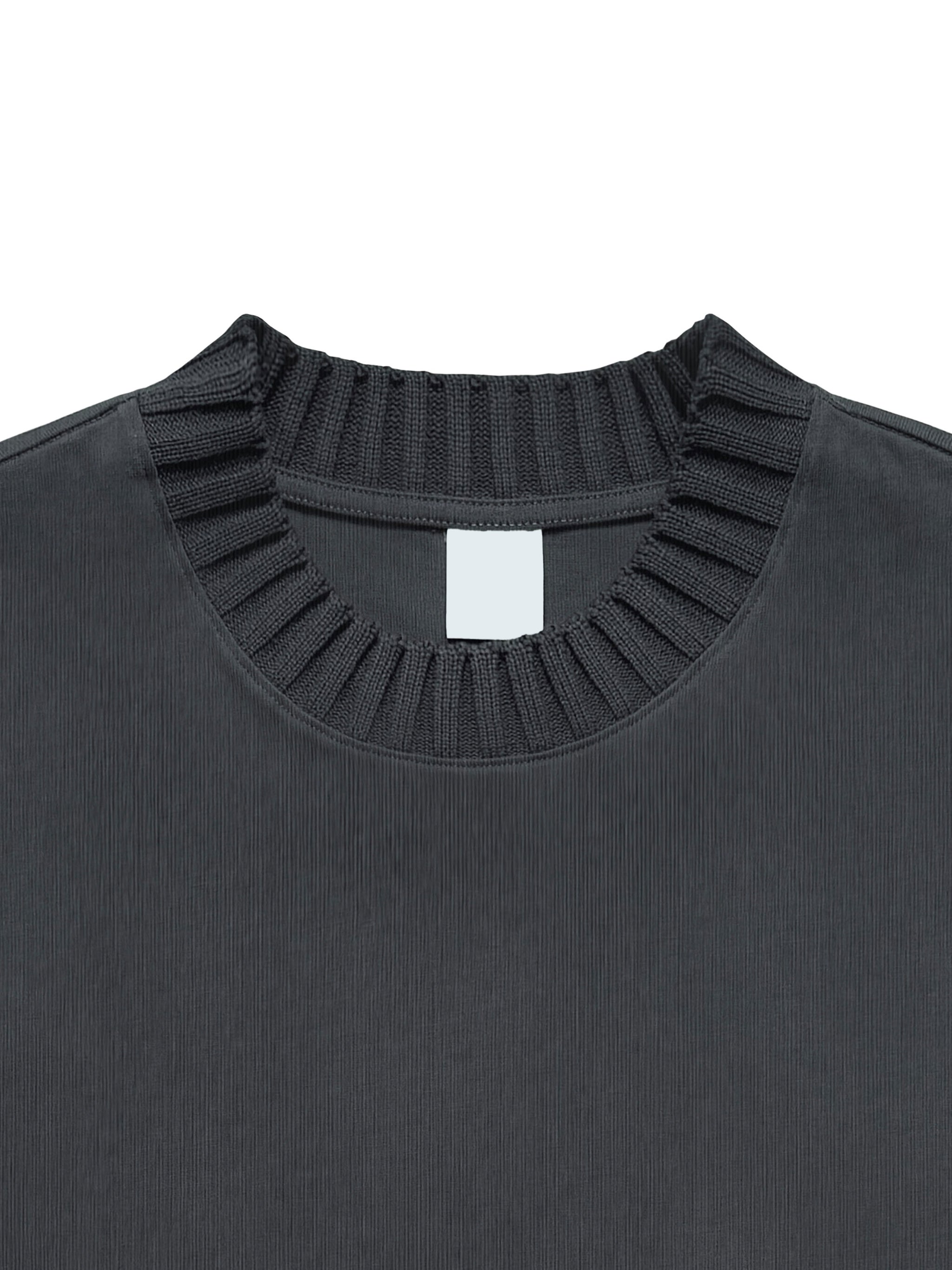 ALFAXI Heavyweight Knitted Round Neck T-Shirt