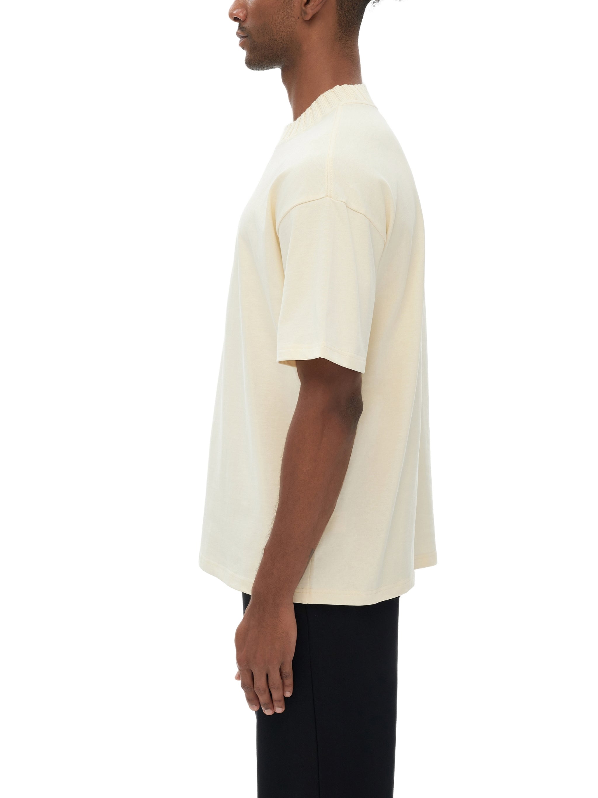 ALFAXI Heavyweight Knitted Round Neck T-Shirt
