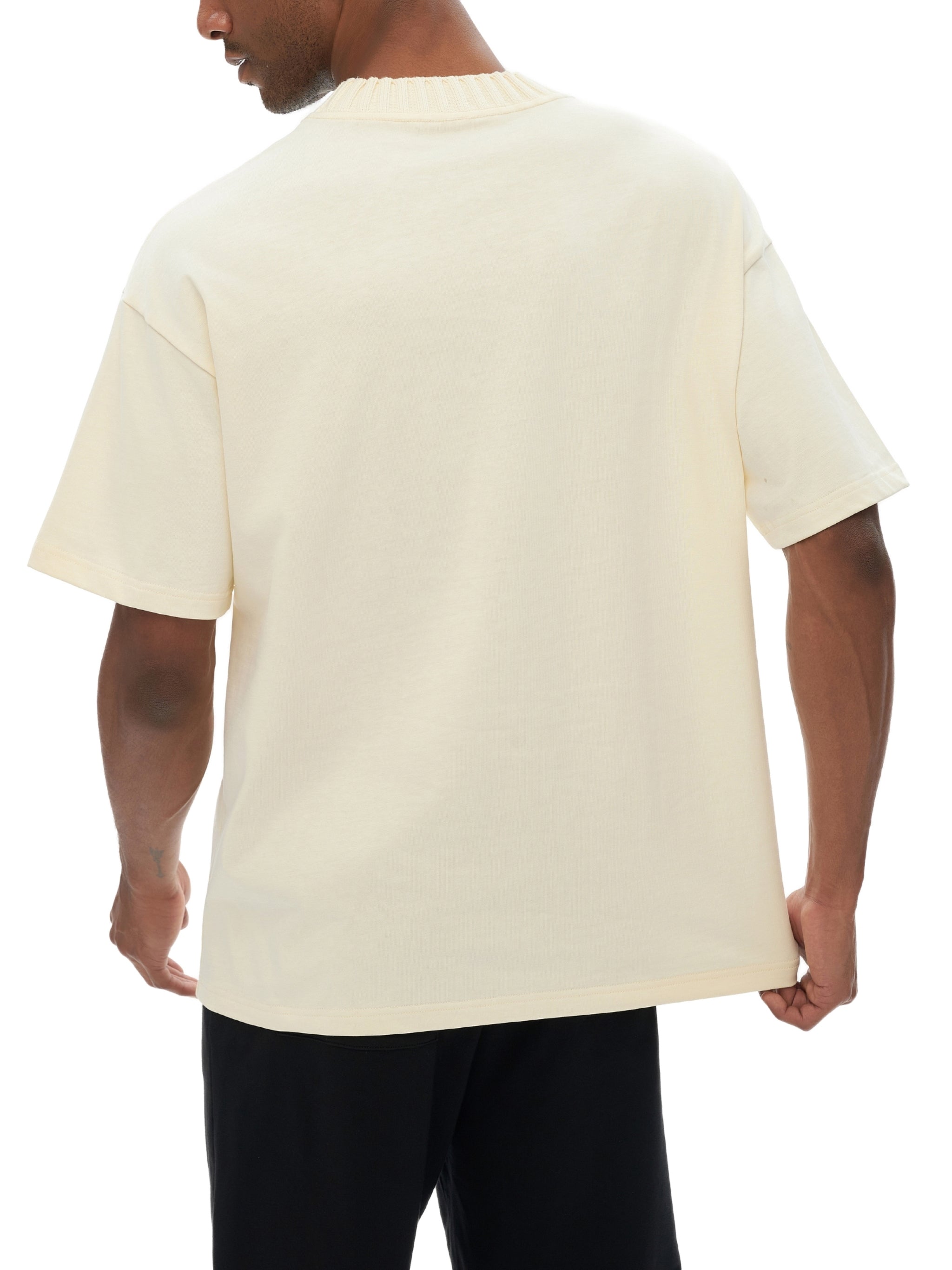 ALFAXI Heavyweight Knitted Round Neck T-Shirt
